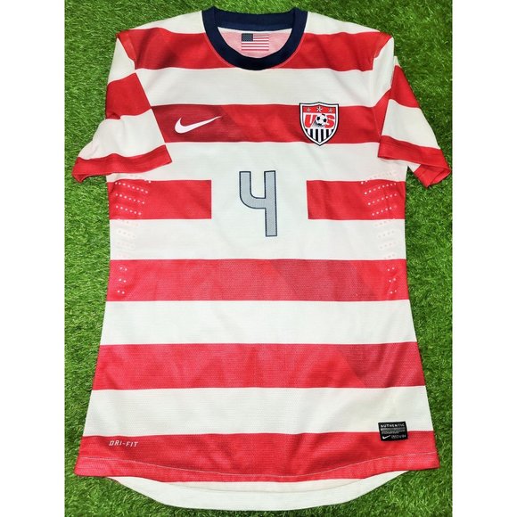 Bradley United States USA US USMNT PLAYER ISSUE Home 2012 Waldo Soccer Jersey M - Picture 3 of 9